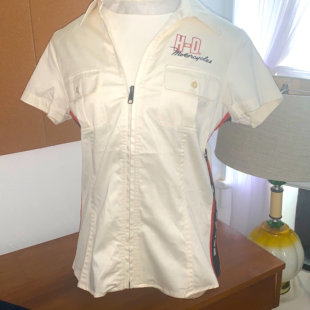 HARLEY DAVIDSON  zip up blouse